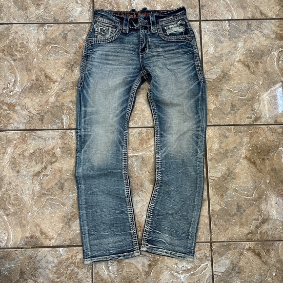 Men's Blue Rock revival jeans